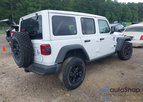 2021 Jeep Wrangler Unlimited Willys 4X4 из США, поврежденный, VIN 1C4HJXDGXMW855789